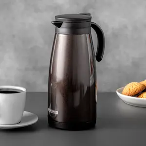 Royalford Coffee Pot Stainless Steel Thermal Carafe 1200ML /40.5 Oz Brown