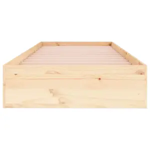 Berkfield Bed Frame Solid Wood 90x190 cm Single