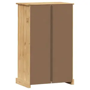 Berkfield Shoe Cabinet VIGO 60x35x96 cm Solid Wood Pine