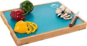 7 in 1 Bamboo Chopping Board with 6 PVC Mats