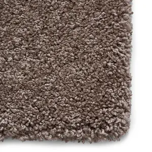 Beige Plain Shaggy Modern Polypropylene Easy to Clean Rug for Living Room Bedroom and Dining Room-80cm X 150cm