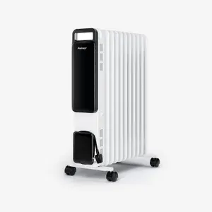 Pro Breeze OmniWarm 2500W Oil Filled 11 Fins Eco Radiator Heater With Digital Display - White