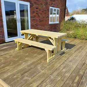 Free Standing Wooden Picnic Table - 4FT