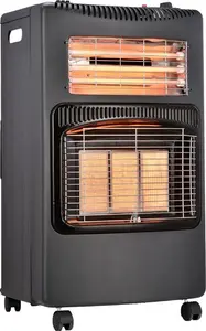 AMOS Black Portable Calor Gas And Electric Heater 1600W