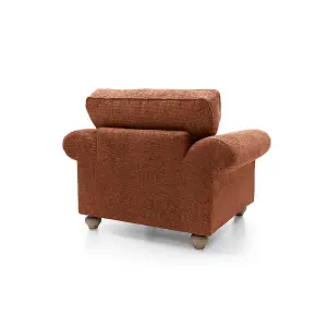 Ingrid Collection Armchair in Burnt Orange