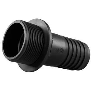 1.5" (40mm) barb Water butt /rain barrel/water storage tank barbed hosetail for overflow/outlet 1.5" bsp thread 48mm hole h