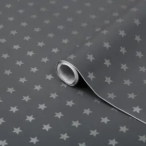 D-C-Fix Self Adhesive Film Stars Grey 45cm x 2m  F346-0653