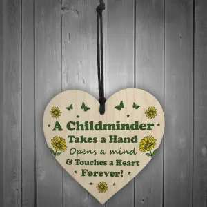 Special Childminder Gift Wood Hanging Heart Thank You Teacher Friendship Gift