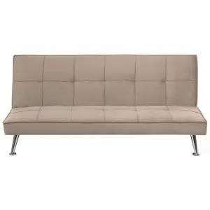 Beliani Retro Sofa Bed HASLE Sand Beige