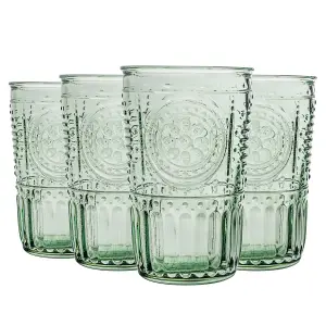 Bormioli Rocco - Romantic Highball Glasses - 340ml - Pack of 4 - Green