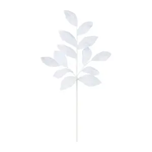 Premier Decorations Limited White Velvet Leaf Stem