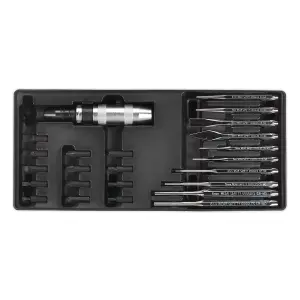 Sealey Tool Tray With Punch & Impact Driver Set 25 Pieces 176.5x397x55mm TBT18