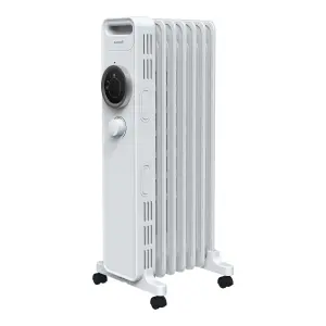 GoodHome Tekapo 1500W White Oil-filled radiator