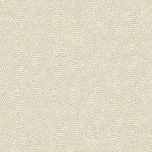 Grandeco Boutique Shell Texture Embossed Wallpaper, Beige