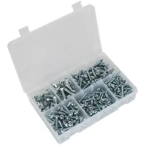 Comprehensive 264 Piece Metric Machine Screw Assortment - M5 to M8 with Countersunk & Pan Head Design