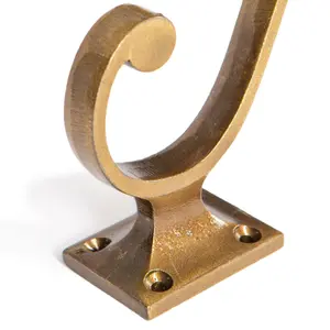 Hammer & Tongs - Square Back Hat & Coat Hook - W35mm x H105mm - Brass