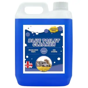 2 x 2.5L Blue Toilet Rinse Disinfectant For Caravans, Motorhome & Portable Toilets