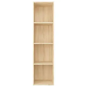 Berkfield Book Cabinet/TV Cabinet Sonoma Oak 36x30x143 cm Engineered Wood