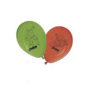 Avengers Latex Characters Balloons (Pack of 8) Green/Orange (One Size)