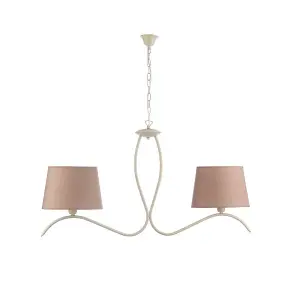 Luminosa Zen Multi Arm Pendant Ceiling Light, Fabric Shades