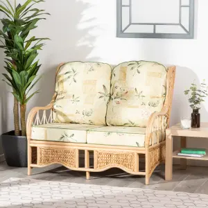 Alfresia Conservatory Sofa, 2 Seater, Low Back Harrogate Natural Cushions