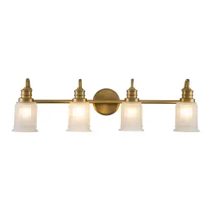 Elstead Quoizel Swell Wall Lamp Brushed Brass, IP44