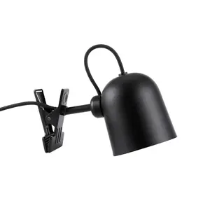 Nordlux DFTP Angle Indoor Bedroom Office Hallway Clamp Lamp In Black (Diam) 10cm