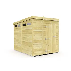 DIY Sheds 6x8 Pent Security Shed - Single Door