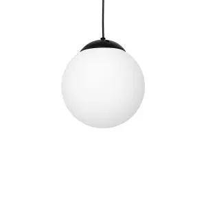 Milagro Lima Hand Made Designer Pendant Lamp Matt Black And Cool White