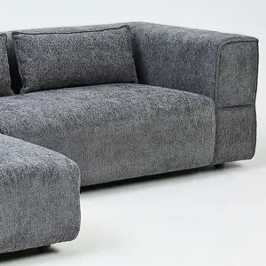 Aurora 2 and 4 Seater Sofa in Mikah Ashen with Ottoman