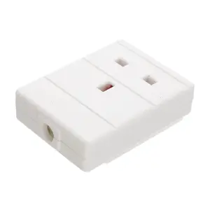 Single 1 Gang Trailing Socket Extension - White