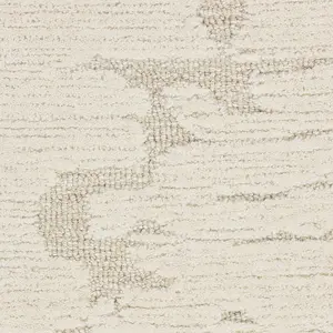 Ivory Abstract Rug Handmade Luxurious Modern Wool Rug for Living Room and Bedroom-259cm X 351cm