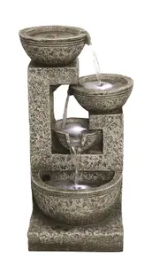 Aqua Creations Medium Grey 4 Bowl Solar Water Feature