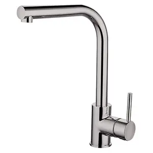 Aquarius TrueCook Series 3 Brushed Nickel Single Lever Kitchen Mixer Tap AQTK003BN