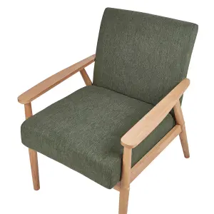 Beliani Retro Armchair ESRUM Fabric Green