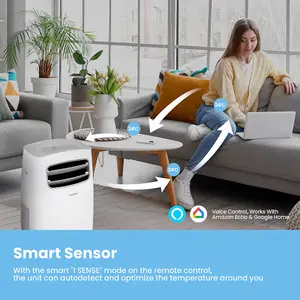 Comfee 12000 BTU Portable Air Conditioner, Dehumidifier - WiFi, App & Smart Home, 24H Timer, 4-Mode Control, Window Exhaust Kit