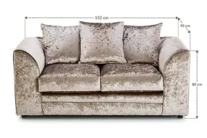 Furniture Stop - Chicco Velvet Fabric 3+2 Seater Sofa Set