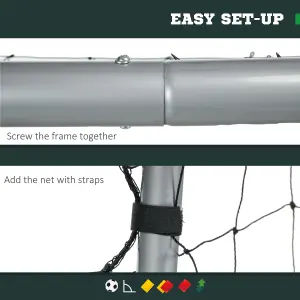 SPORTNOW 6ft x 2ft Football Goal, Simple Set Up Football Training Net