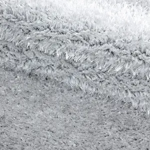 Abaseen 80x150cm Silver Cosy Shaggy Rug, Rectangular Extra Soft Touch 5cm Heavy Thick Pile, Modern Area Rugs Living & Bedroom