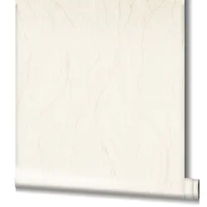 Galerie Earth Collection Cream Textured Marble Effect Sheen Wallpaper Roll