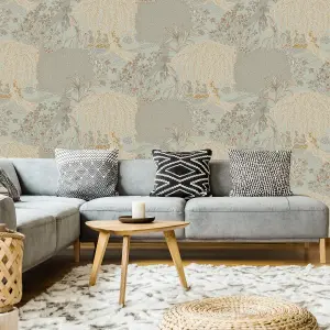 Superfresco Easy AW RC B&Q 2024 Sage Metallic effect Smooth Wallpaper