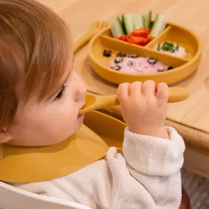 Tiny Dining - Baby Silicone Weaning Spoon - Ochre