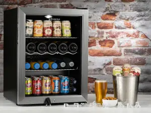 Subcold Super 65 LED Drinks Fridge - Silver