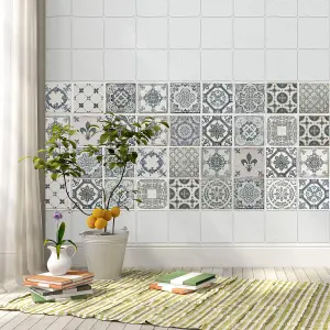 Walplus Vintage Blue Azulejo Tile Stickers PVC