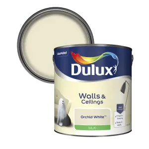 Dulux Natural hints Orchid white Silk Emulsion paint, 2.5L