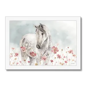 Wild Horses I by Lisa Audit - Painting White Framed Paper Print / 34cm H x 50cm W x 2.3cm D