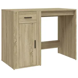 Berkfield Desk Sonoma Oak 100x49x75 cm Engineered Wood