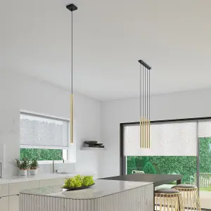 Pastelo Steel Golden Gloss 1 Lights Modern Pendant Ceiling Light