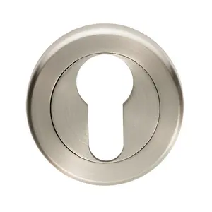 51mm Euro Profile Escutcheon Chamfered Edge Concealed Fix Satin Nickel