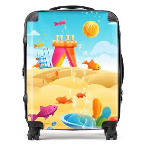 Fishes On A Beach Holiday Suitcase - Large